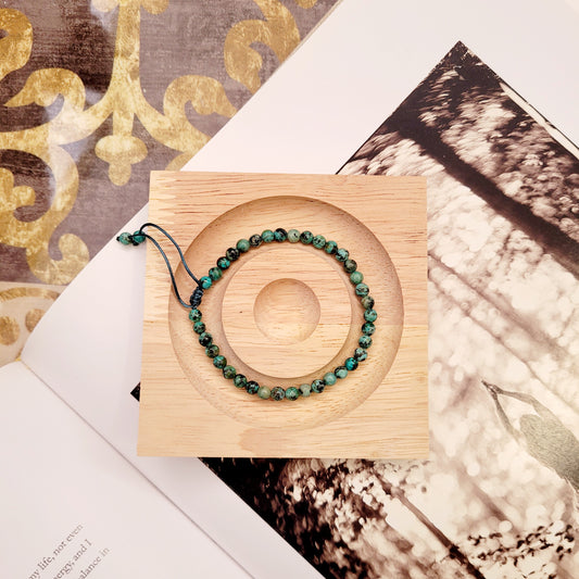 Bracelets 4mm Stones/African Turquiose