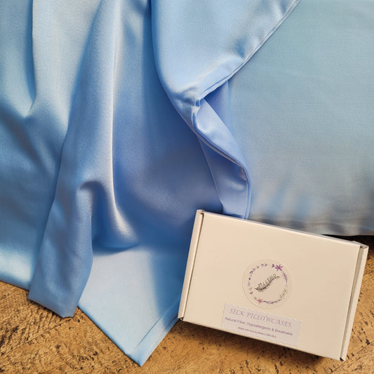 Silk Pillowcases Clear Blue