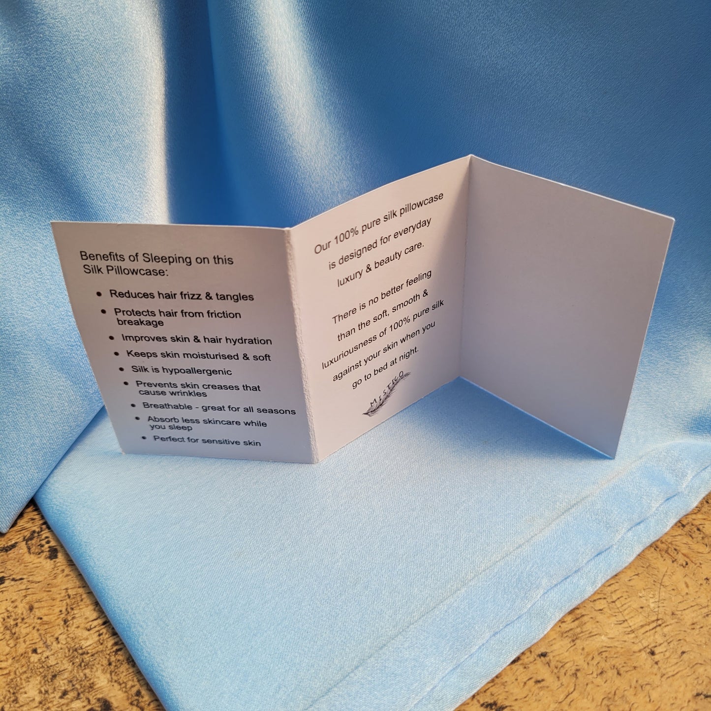 Silk Pillowcases Clear Blue