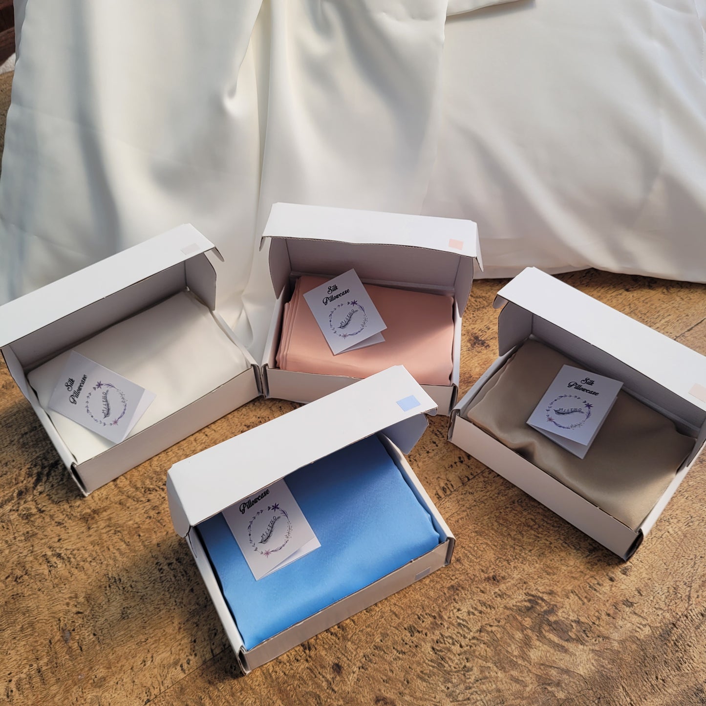 Silk Pillowcases Clear Blue