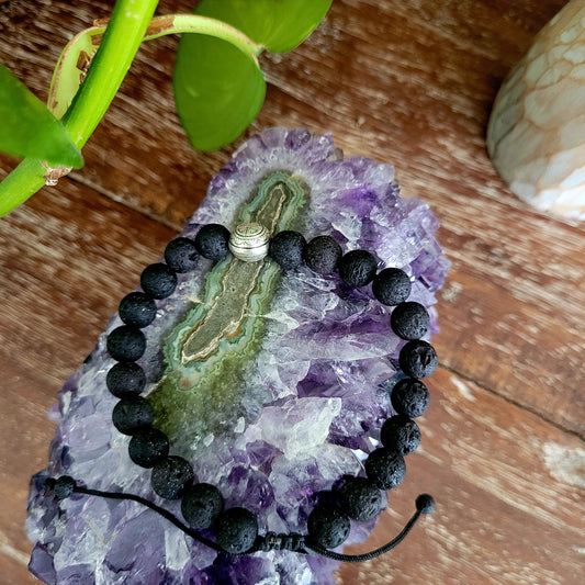 Bracelet Aromatherapy Lava 8mm stone