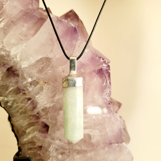 Aventurine Crystal Point Necklace