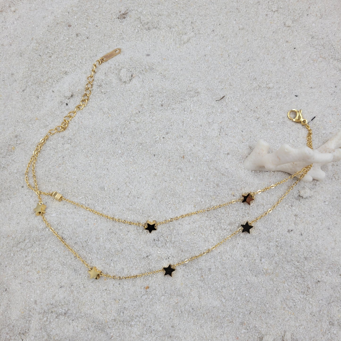 Gold plated Anklets -Star