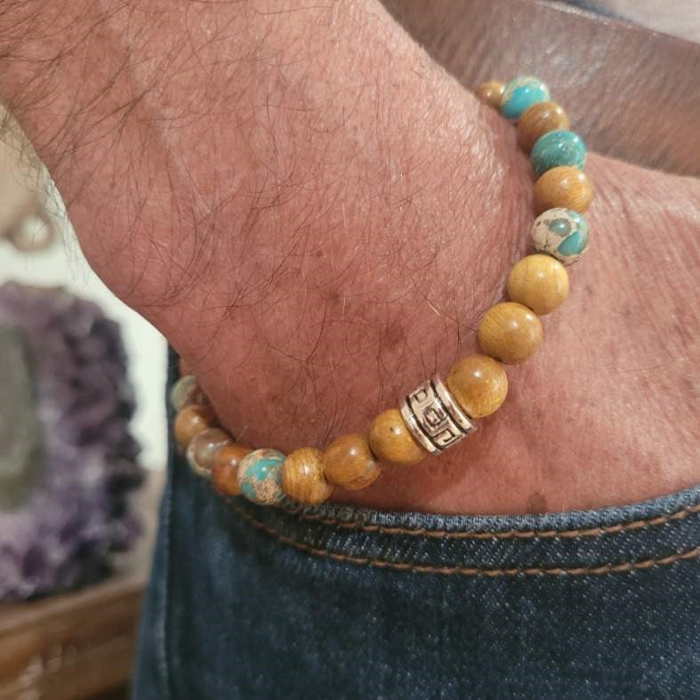 Men's Bracelets Wood & Sediment Jasper