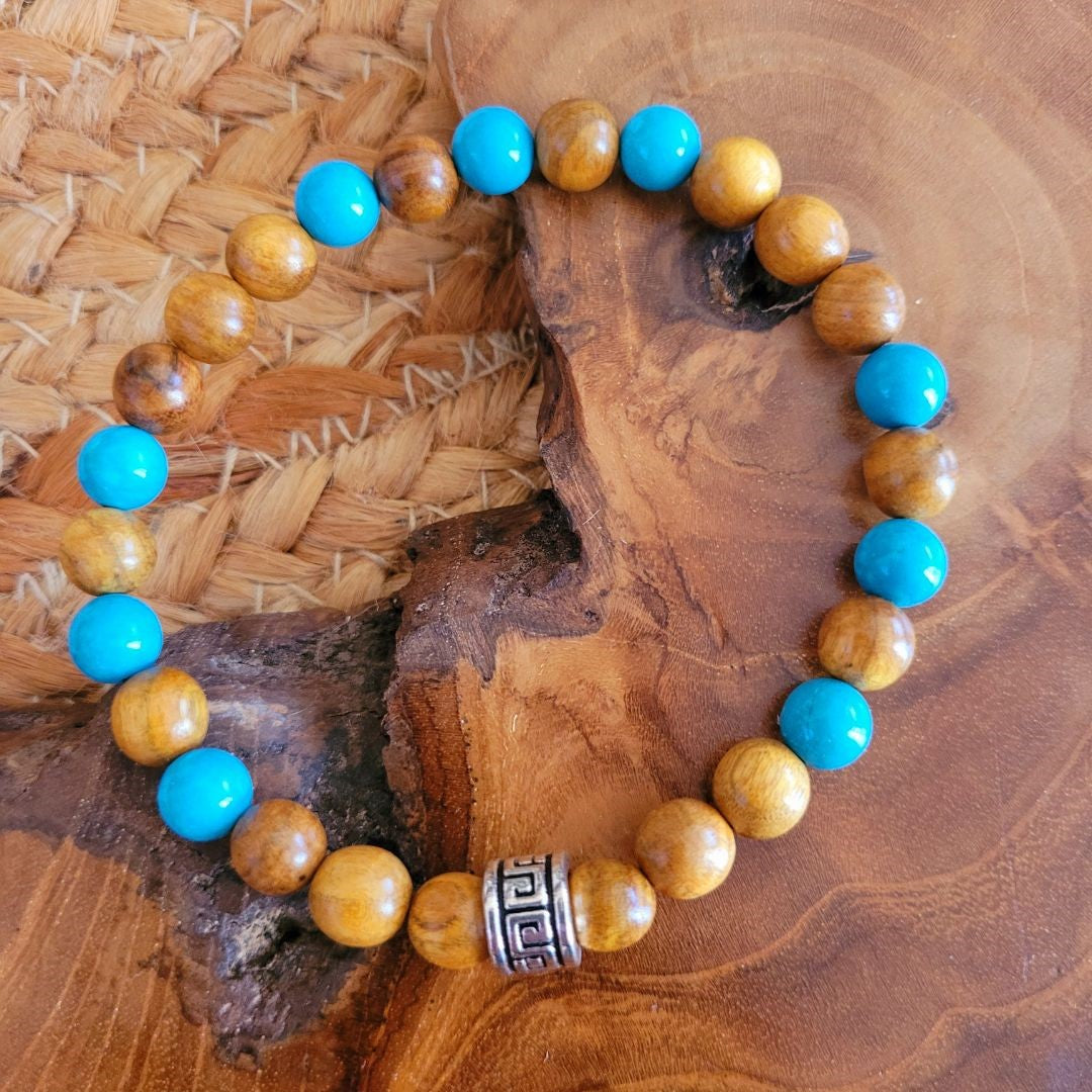 Men's Bracelets Wood & Turquoise