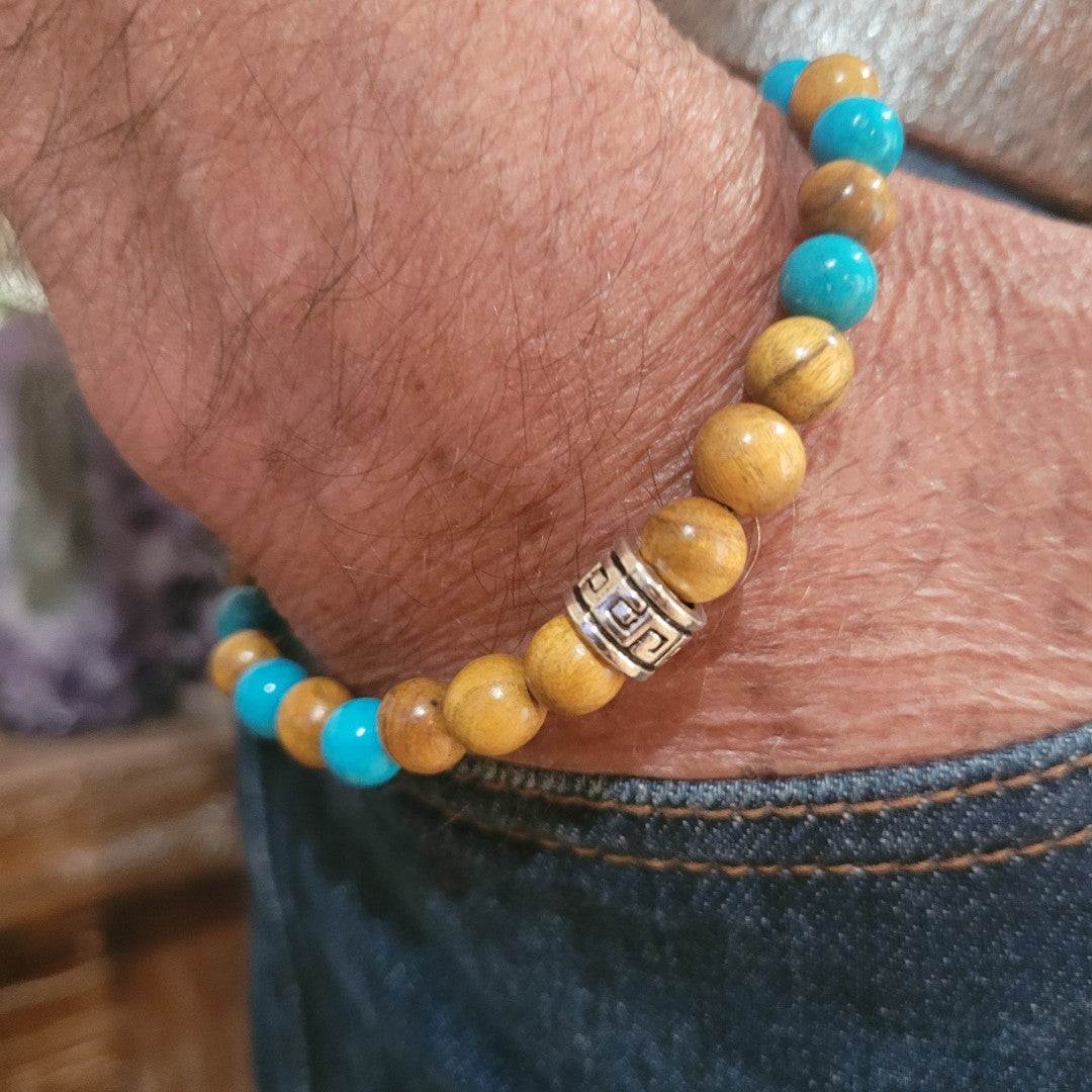 Men's Bracelets Wood & Turquoise