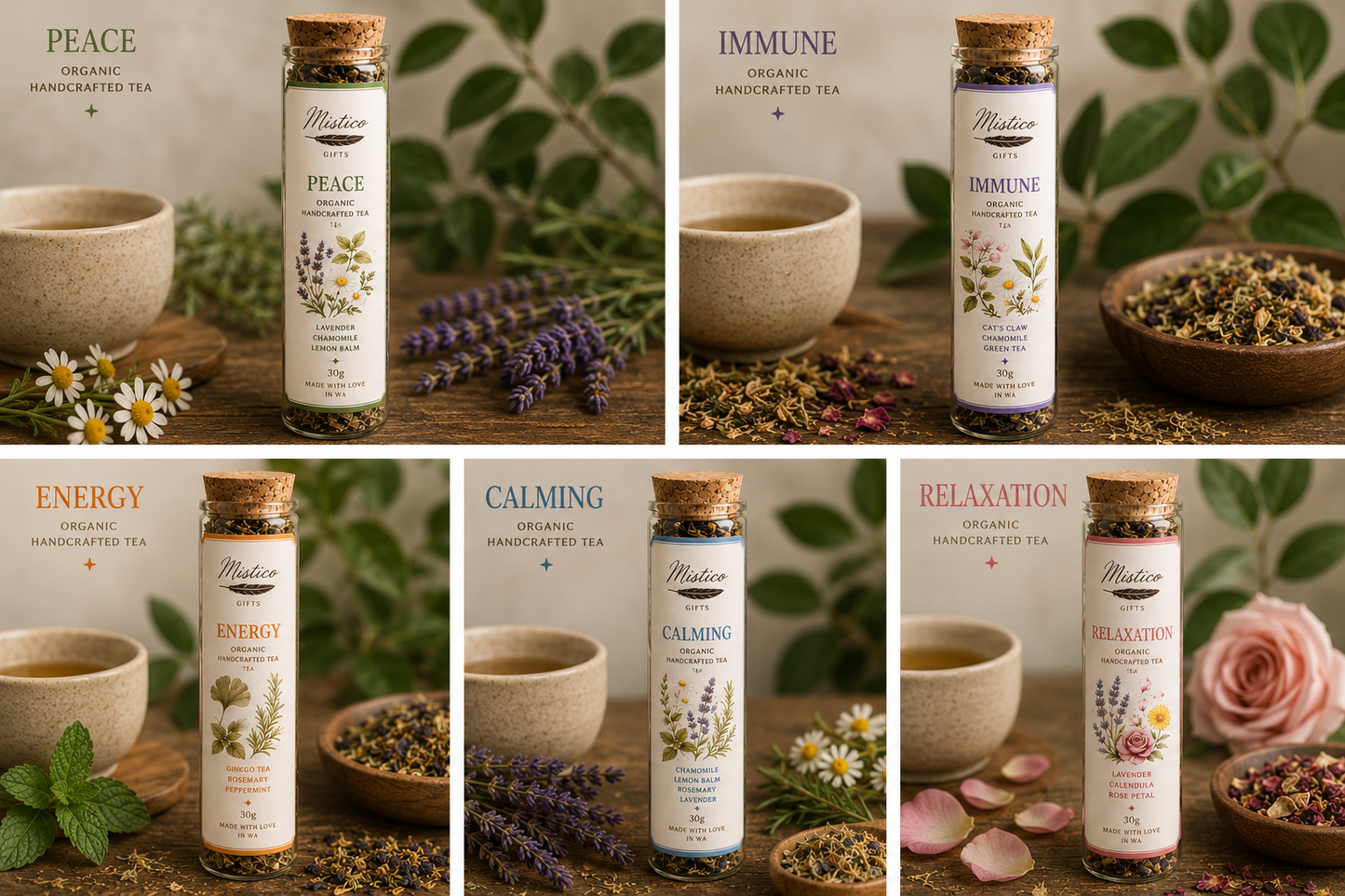 Organic Handcrafted Tea Tube Immune