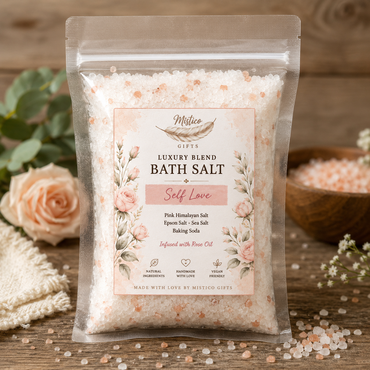 Luxury Blend  Bath Salt Sachet/ Self Love