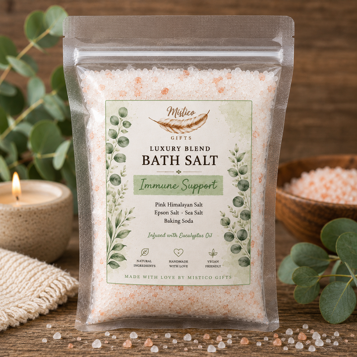 Luxury Blend  Bath Salt Sachet/ Immune Support