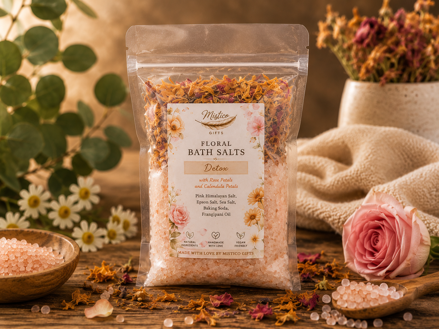 Floral Bath Salts Sachet / Detox