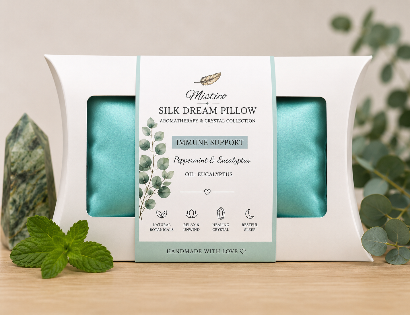 Luxury Aromatherapy Silk Dream Pillow Immune & Support