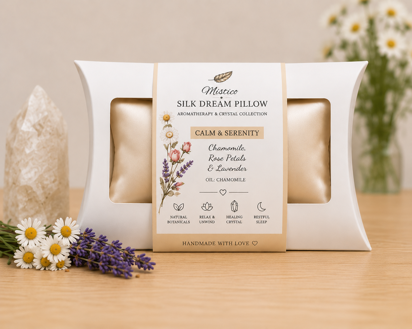 Luxury Aromatherapy Silk Dream Pillow Calm & Serenity