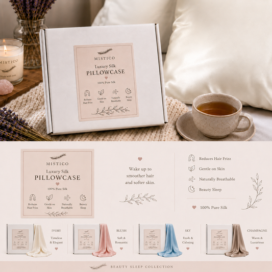 Luxury Silk Pillowcase - Ivory