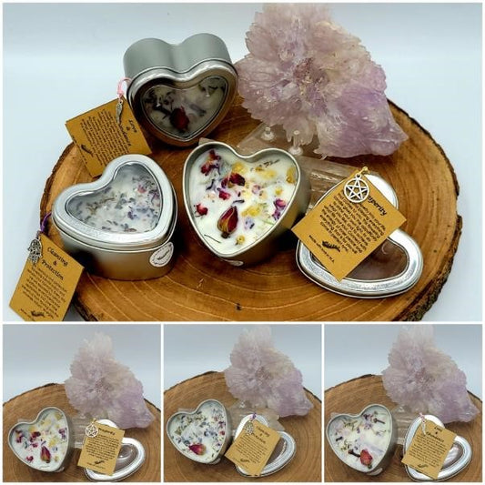 Heart Crystal Cleansing & Protection Soy Wax Candle