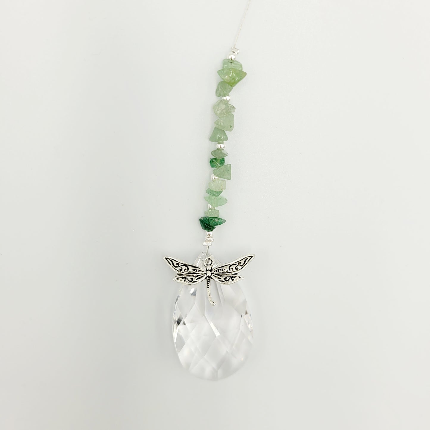 Dragonfly Teardrop Crystal Charm Suncatcher