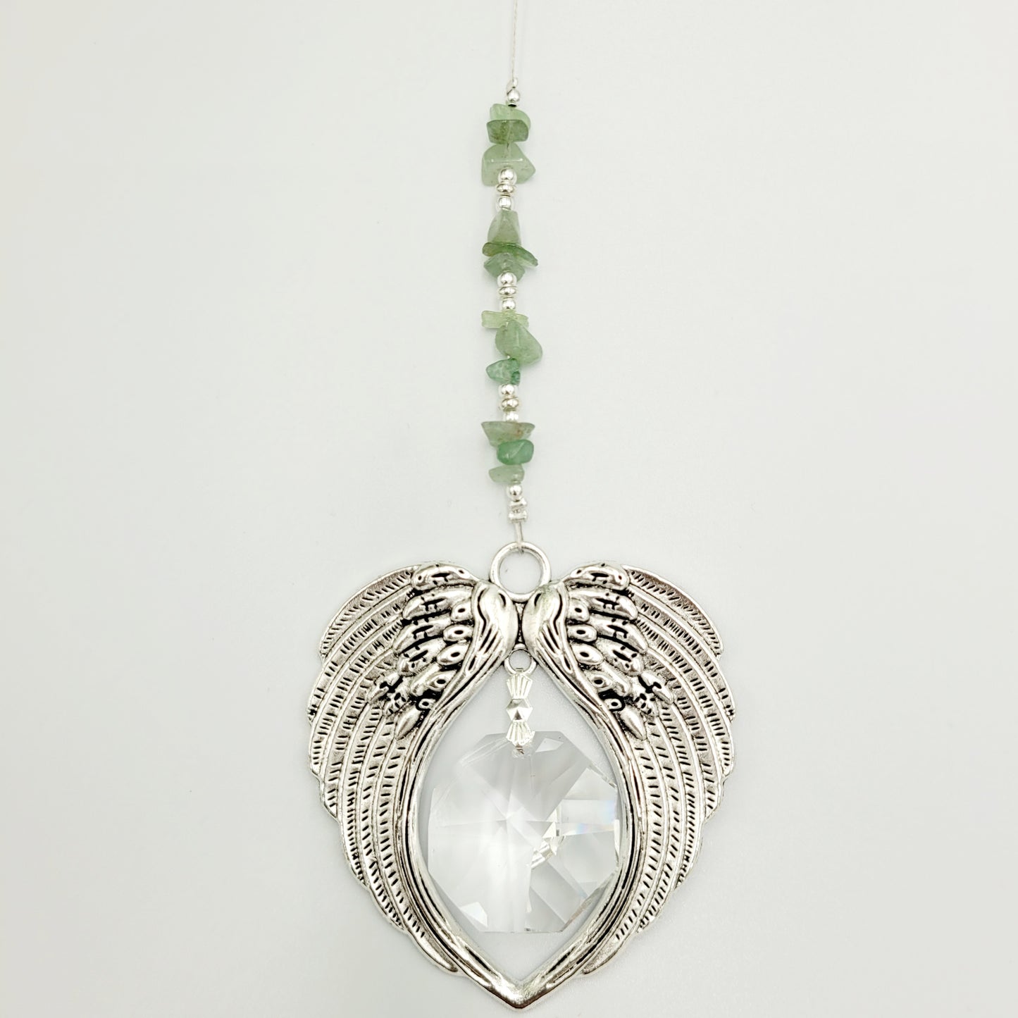 Angel Wing Octagonal Crystal Charm Suncatcher