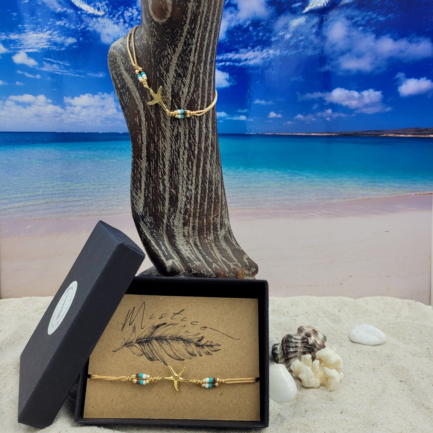 Starfish String Anklets - Various Colours