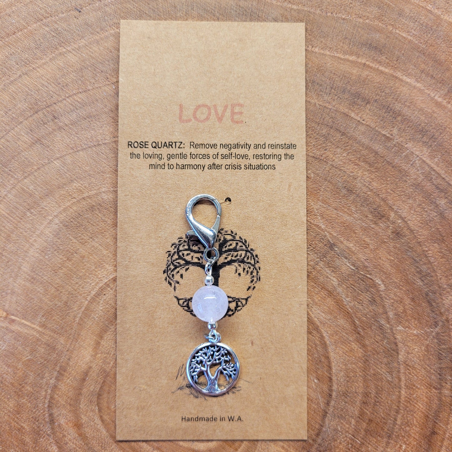 Tree of Life Symbol Crystal Charm Clips