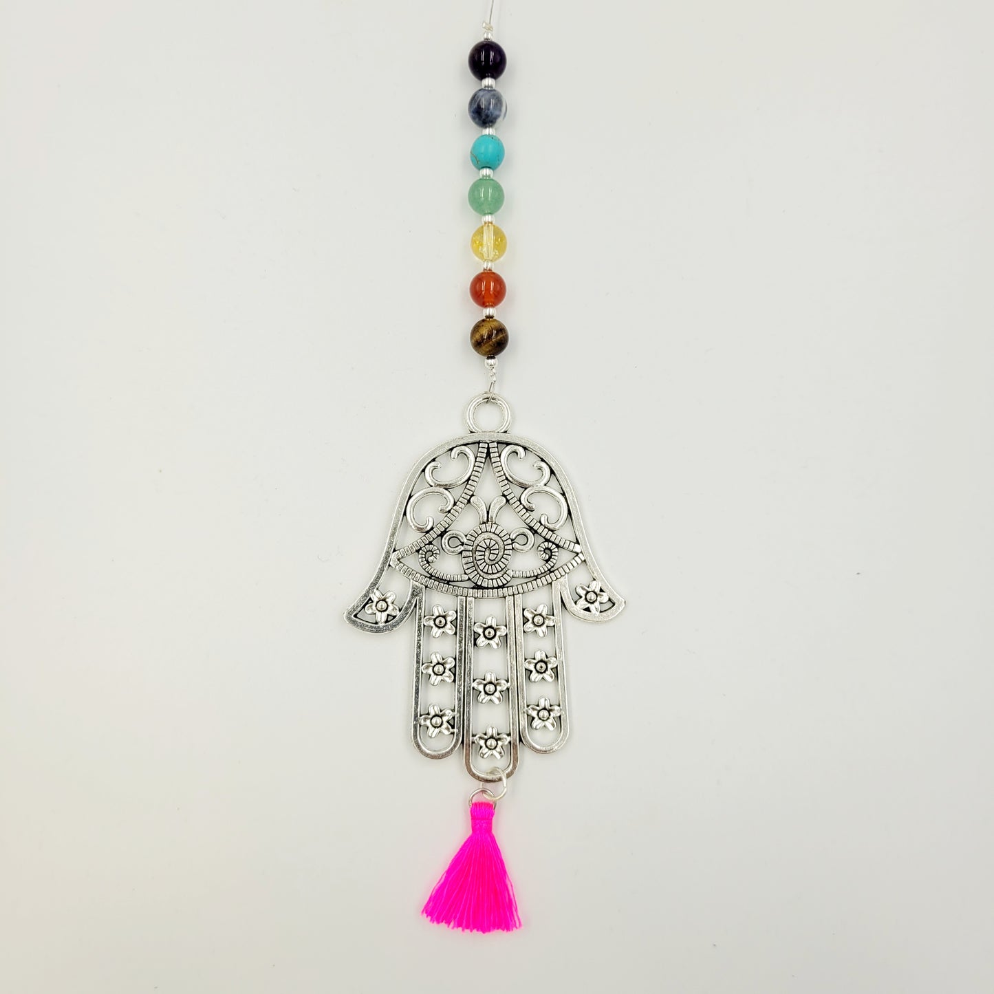 Large Hamsa Chakra Balance Crystal Charm Suncatcher