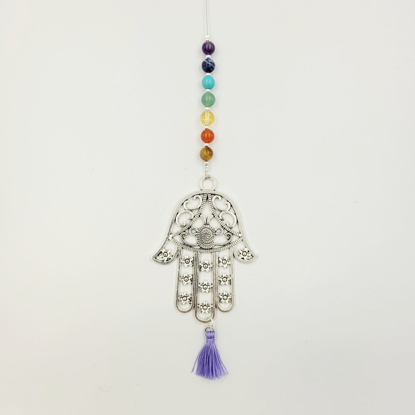 Large Hamsa Chakra Balance Crystal Charm Suncatcher